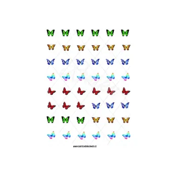 Jedlá dekorace na dort MOTÝL s152