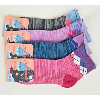 Dámské ponožky ELLASUN Dámské zdravotní bavlněné ponožky 3 páry vzor 01 Velikost: 35- 38