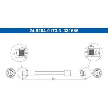 Brzdová hadice Brzdová hadice ATE 24.5204-0173.3