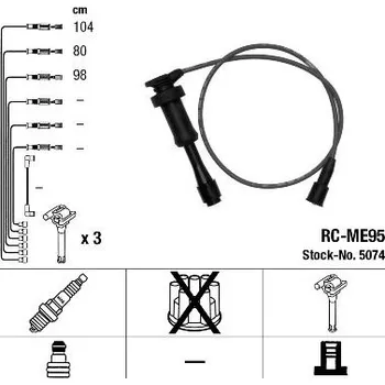 Zapalovací kabel Sada kabelů pro zapalování NGK RC-ME95