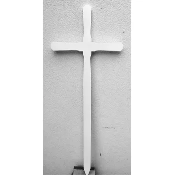 Smuteční dekorace Kříž bílý 135cm