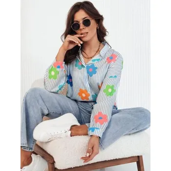 Dámská košile Dámská košile oversize PLANTINA modrá