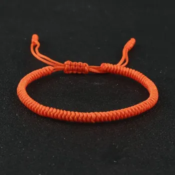 Náramek Tibetský náramek pro štěstí - oranžový - MN1907