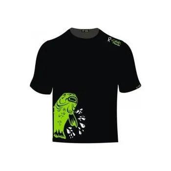 Rybářské oblečení R-SPEKT Tričko Double Carp zelený kapr vel. M