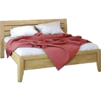 Postel Dřevěná postel Nicolas 200x90 Dub Doprava ZDARMA.