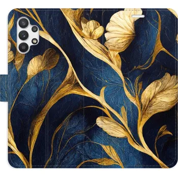 Pouzdro na mobilní telefon Flipové pouzdro iSaprio - GoldBlue - Samsung Galaxy A32