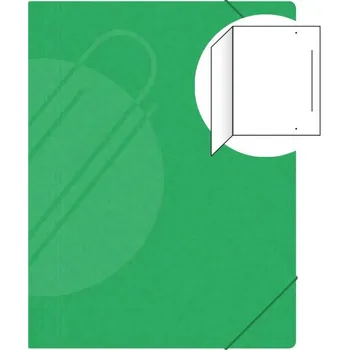 PAPIERNIK Odkládací mapa bez klop s gumičkou PREŠPÁN 250 - zelená 445087