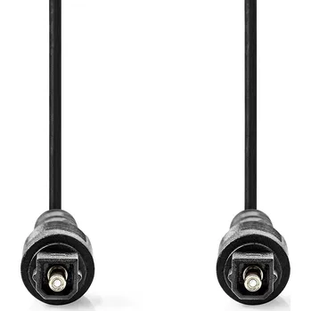 Audio kabel NEDIS optický audio kabel/ TosLink zástrčka - TosLink zástrčka/ černý/ bulk/ 1m