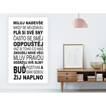 Samolepící dekorace Žij naplno samolepící plakát samolepka na zeď výška 25 cm
