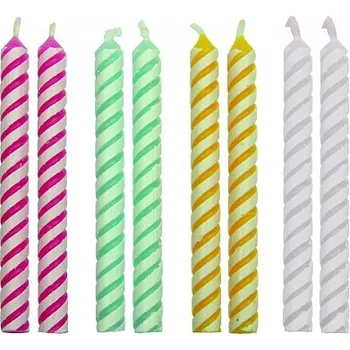 Dortová svíčka Svíčky PME – mix barev 24 ks