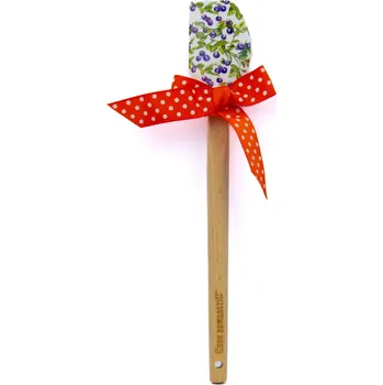 Obracečka ALVARAK Stěrka kuchyňská 21 cm, silikon/dřevo, borůvky