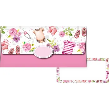 Obálka Růžová dárková obálka s dětským motivem
