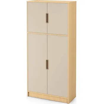 Dětská skříň Vysoká skříň s dvířky- Typ A OPTIMA- Béžová