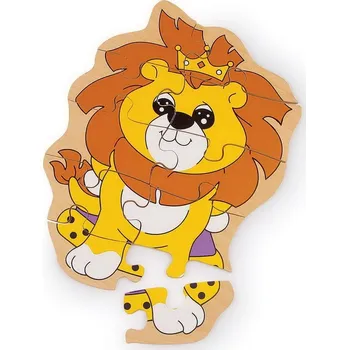 Dřevěná hračka Small Foot Puzzle lev