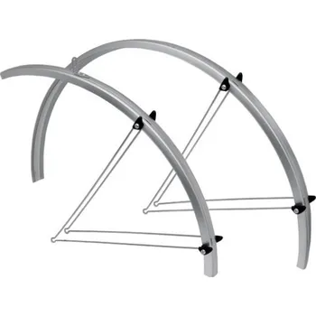 Blatník na kolo Blatníky PET trekking stříbrné