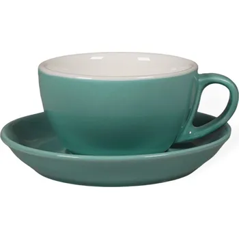 Biebri šálek s podšálkem, 190ml, set 4 ks, tyrkysová