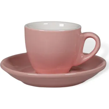 Biebri šálek s podšálkem, 65ml, set 4 ks, růžová