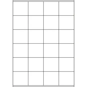 Samolepící etiketa Etikety PRINT 52,5x48 mm bílé lesklé (100xA4)