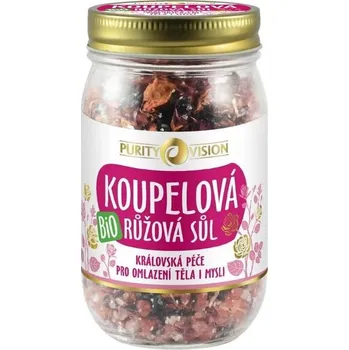 Koupelová kosmetika Bio růžová koupelová sůl Purity Vision 400 g