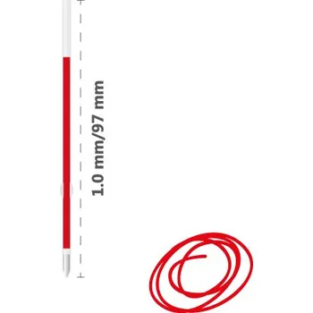 Náplň do psacích potřeb Milan Náplň kuličková MILAN Capsule 1,0 mm, červená 449283