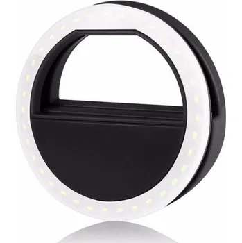 Selfie tyč Selfie Light univerzální bílé LED světlo - černé