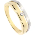Zlatnictví Helios Zlatý pánský prsten se zirkonem