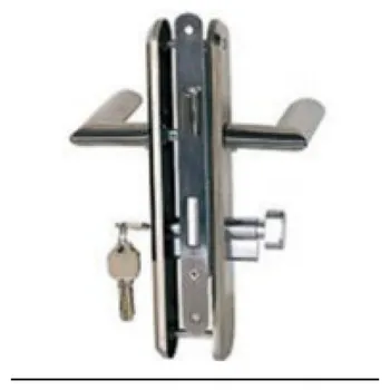 Zabezpečovací technika SESAME SE-308, mechanický zámek - kování NEREZ pro použití s elektrickým zámkem