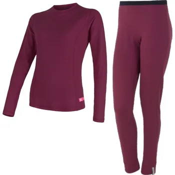 EGLOO Merino EGLOO DF MERINO Hike&Ski BaseSet dámské triko dl.rukáv+spodky, lilla Velikost: L
