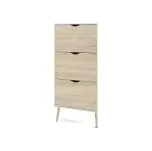 TVI Retro botník Oslo 41074 bílá/struktura dubu