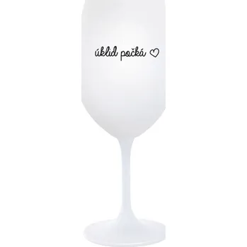 Sklenice ÚKLID POČKÁ - bílá sklenice na víno 350 ml