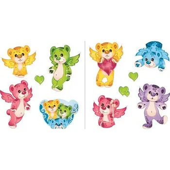 Samolepící dekorace Samolepky na zeď dětské medvídci SDC044 rozměr 30 x 40 cm