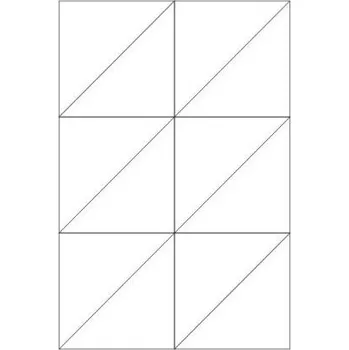 Speciální papír Etikety PRINT 90x90 mm barevné pastelové, trojúhelník (100xA4)