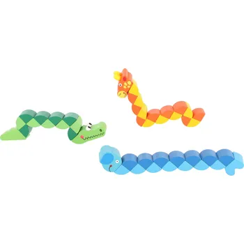 Dětské zboží Dřevěné barevné skládací zvířátka 1 ks Žirafa