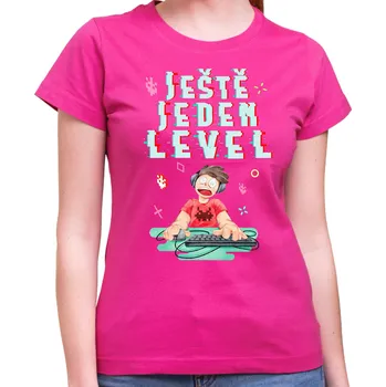 Pánské tričko Tričko - Ještě jeden level, Barva látky ružová, Střih Pánsky/UNISEX, Velikost M