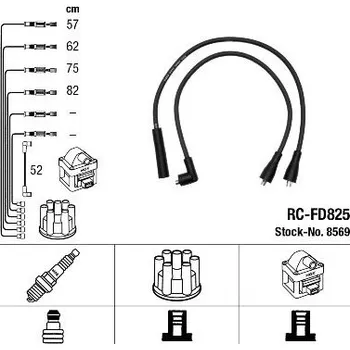 Zapalovací kabel Sada kabelů pro zapalování NGK RC-FD825