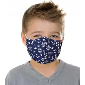 rouška Bellatex Bavlněná ústní rouška, Modrá kotva 13cm