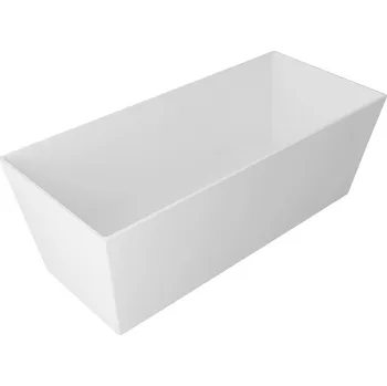 Vana KVADRIE volně stojící vana 1590x650x550mm, litý mramor, bílá lesk