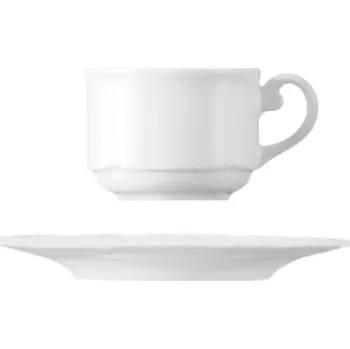 Suisse Langenthal | Šálek s podšálkem, bílý, 200 ml, Baroque