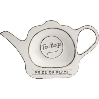 T&G WoodWare Odkladač na čajový sáček PRIDE OF PLACE, bílá|TaG WoodWare
