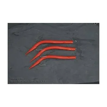 Rybářský háček Aquantic Háček "Paprika" Gummi Makk Red vel. 8/0