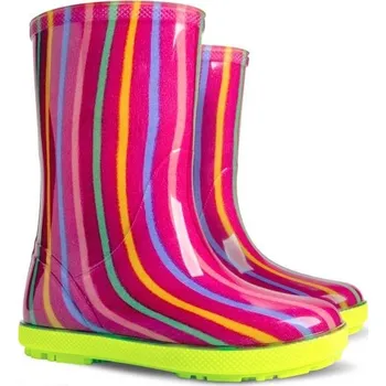 Dívčí holínky Demar Hawai PRINT AG (růžové pruhy) - Dětské gumáky 34 - 35