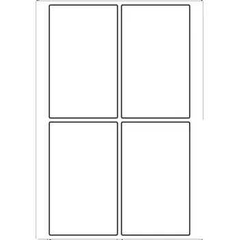 Samolepící etiketa Etikety PRINT 85x140 mm (100xA4) - průsvitný papír