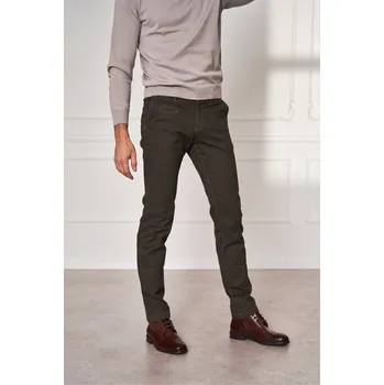 Pánské kalhoty Pánské bavlněné kalhoty Barva: Hnědá, Velikost: 31/32, Střih: REGULAR FIT