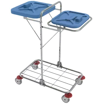 Odpadkový koš VK 120 - 0 vozík na třídění odpadu a prádla plast - VK - modrý