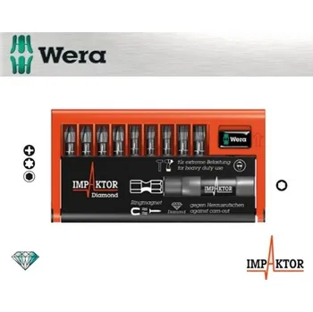 Bit sada bitů WERA 8751/67-9/IMP DC Impaktor Bit-Check, 9+1+1ks
