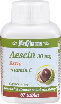 Přírodní produkt MedPharma Aescin Extra vitamin C 30 mg 67 tbl.