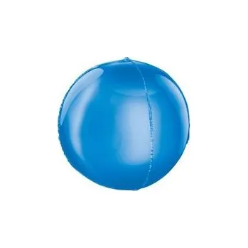 Balónek Balón foliový kulatý modrý 3D 62 cm - BALONČ