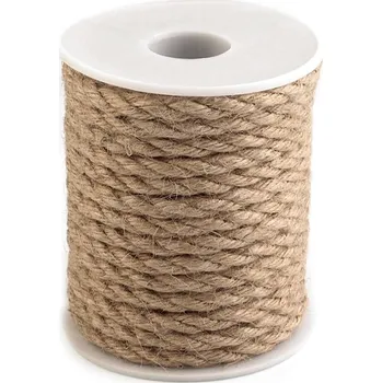 Galanterie Jutová šňůra Ø6 mm kroucená