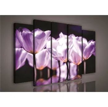 Bytová dekorace Obraz na plátně fialové květy IMPOL TRADE 972S12