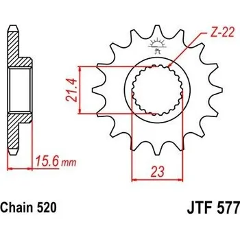 Řetězová sada pro motocykl Jt sprockets JTF 577-16 Yamaha, MuZ